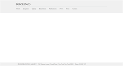 Desktop Screenshot of delorenzogallery.com